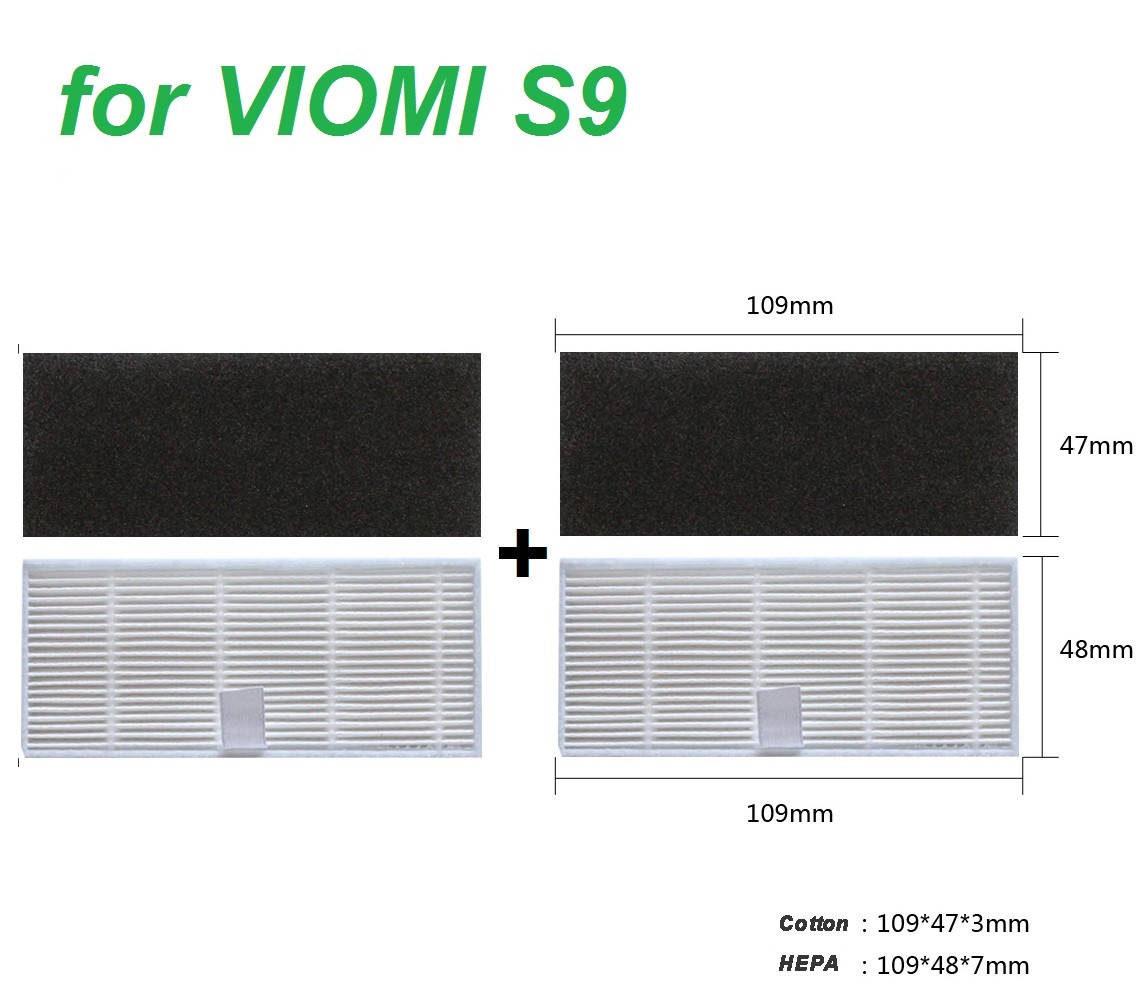 

Фильтр для робота-пылесоса Xiaomi Viomi S9 S9 UV (V-RVCLMD28A), Proscenic (M7 M7Max Pro M8), Lenovo T1, 2 шт