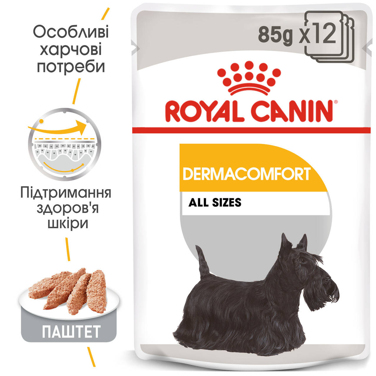 

Влажный корм Royal Canin Dermacomfort Loaf для собак с чувствительной кожей 85ГР*12ШТ