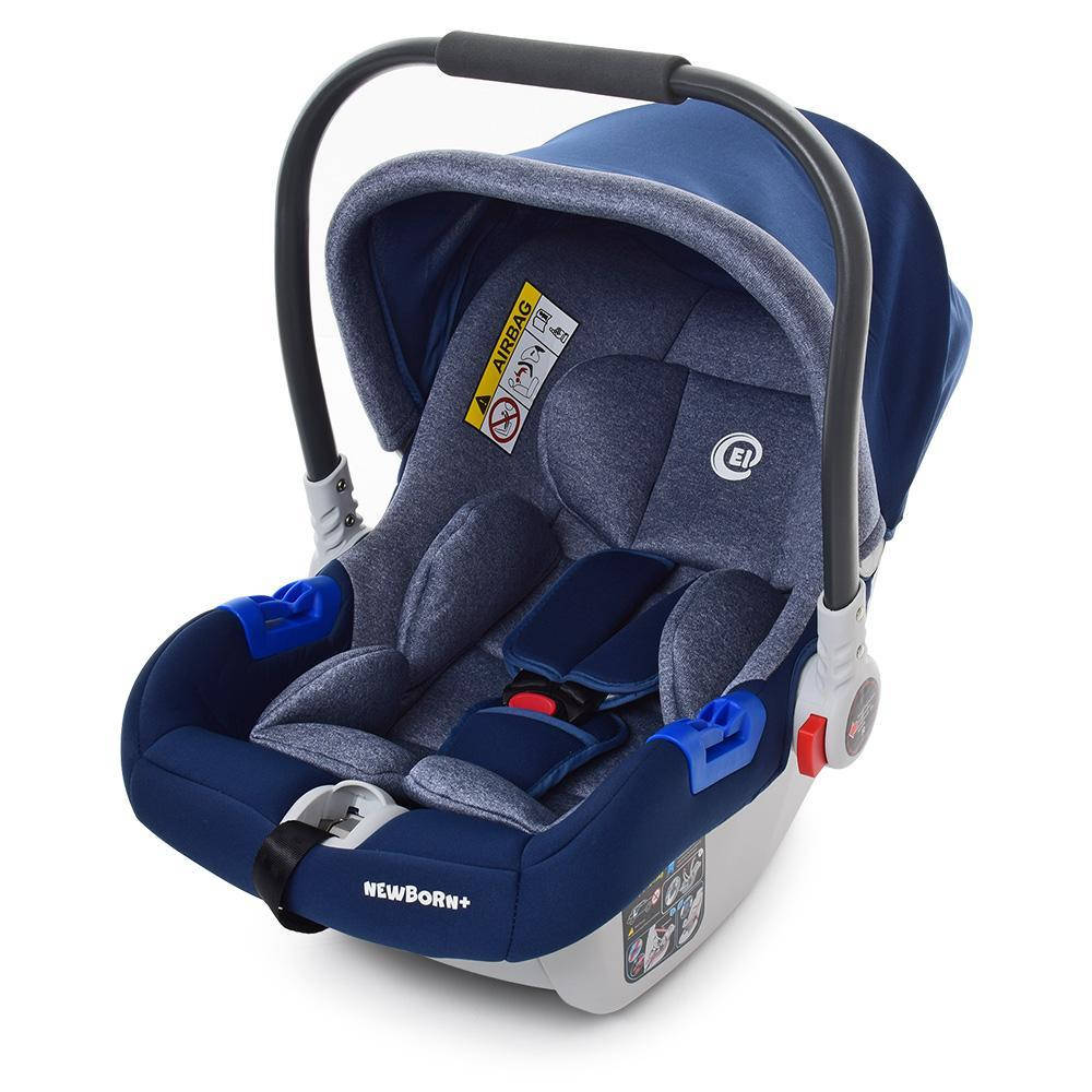 

Детское переносное автокресло люлька бебикокон NEWBORN ME1043 Blue El Camino до 1,5лет до 13 кг категория 0+, Синий