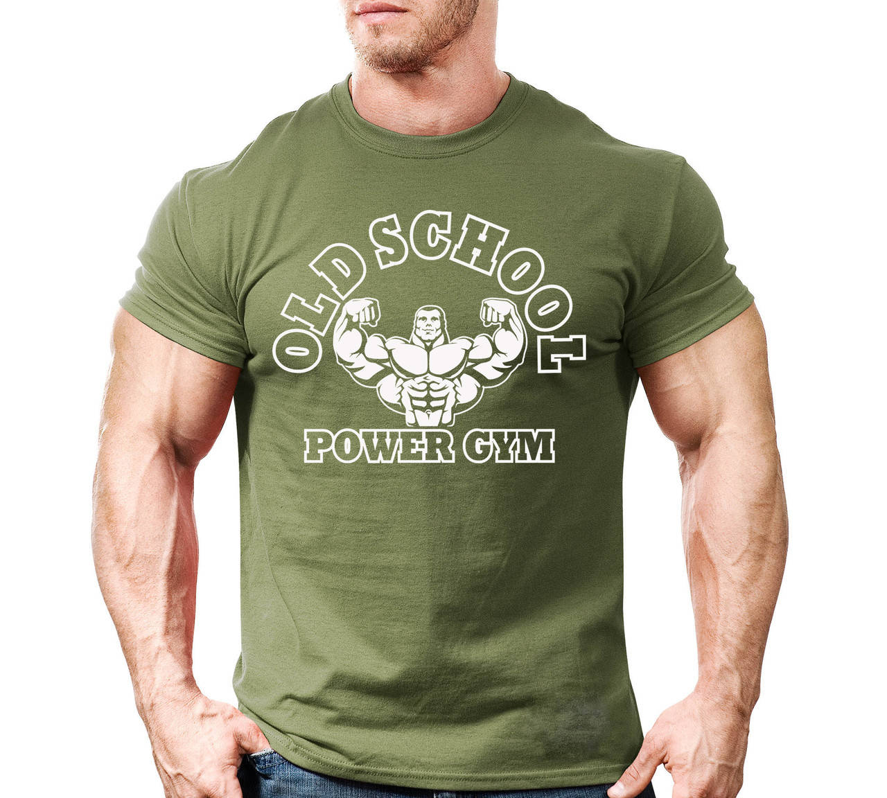 

Футболка для бодибилдинга Powerlifting (разные цвета) XXL, Оливковый
