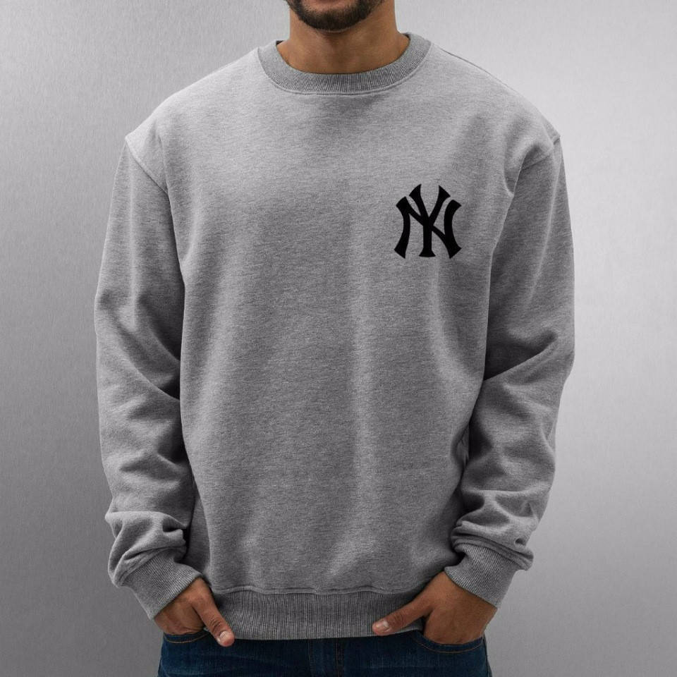 

Демисезонная мужская спортивная кофта NY, серая, Серый