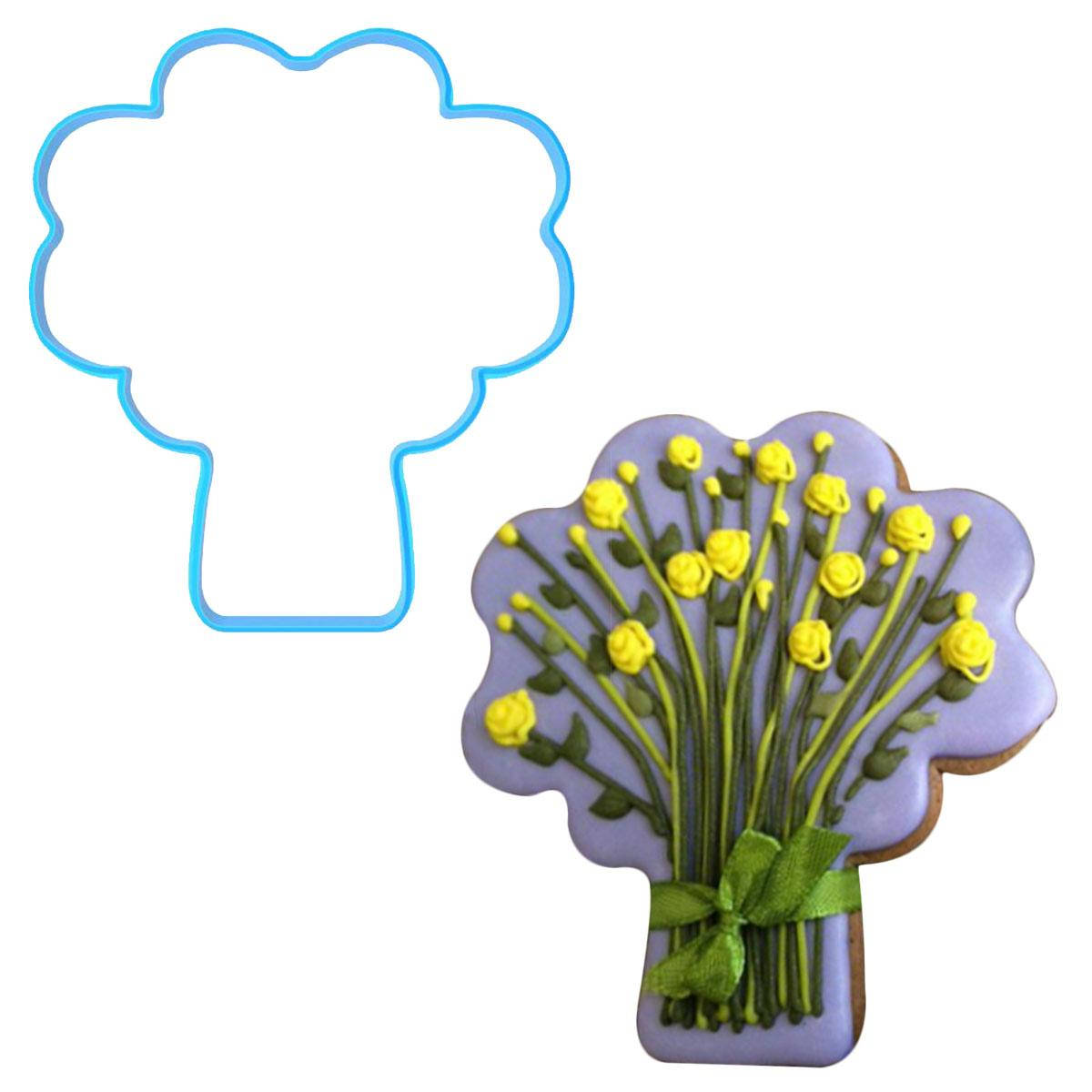 

Вырубка для пряников Букет 10*9 см (3D)