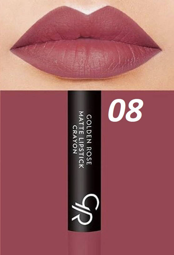 

Матовая помада-карандаш для губ Golden Rose Matte Lipstick Crayon 8
