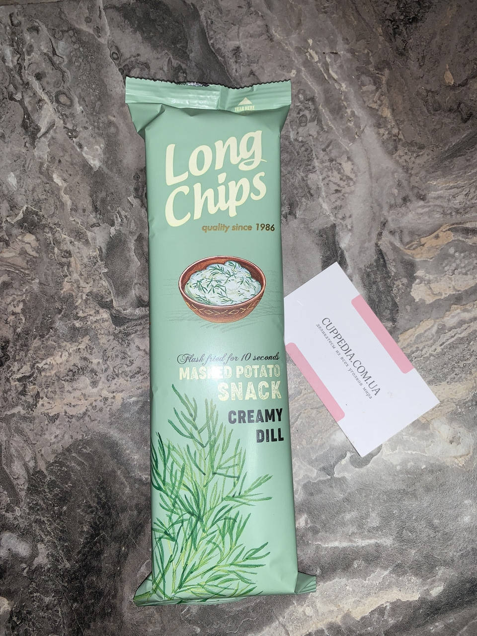 

Чипсы Long Chips Creamy Dill со вкусом укропа 75 грм