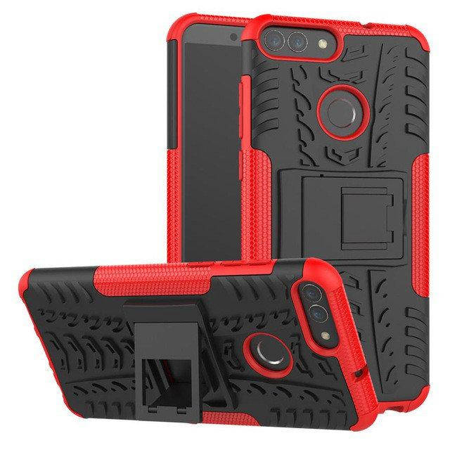 

Чехол Armor для Huawei P Smart / FIG-LX1 / FIG-LA1 бампер противоударный Red