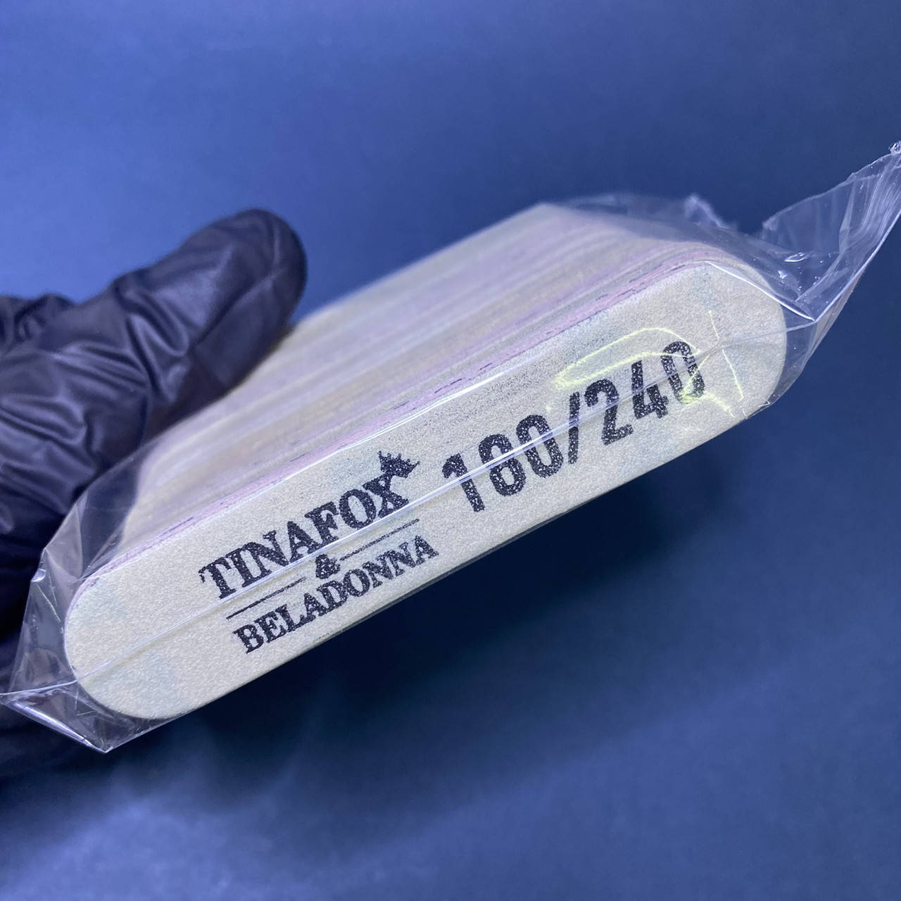 

Пилочки мини овальные для ногтей TINAFOX&BELADONNA 180/240 грит 30 шт