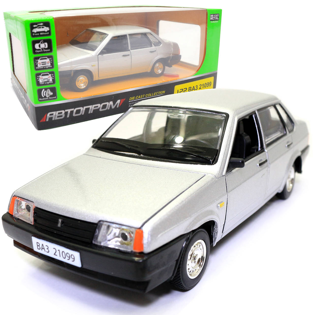 

Машинка игровая Автопром «ВАЗ 21099» Серый (свет, звук)