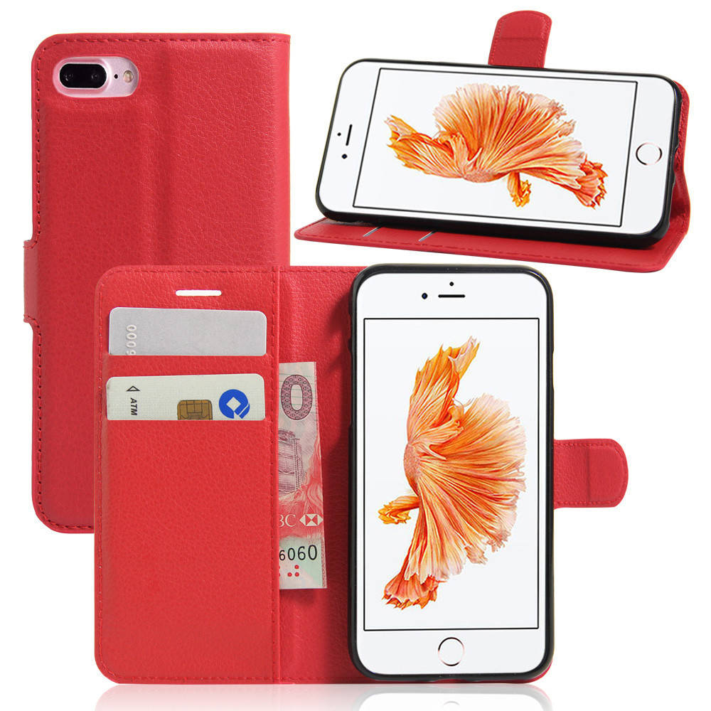 

Чехол IETP для iPhone 7 Plus / iPhone 8 Plus книжка кожа PU красный