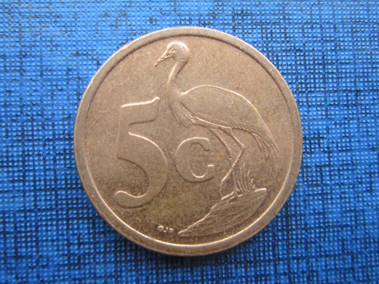 

Монета 5 центов ЮАР 2005 фауна птица