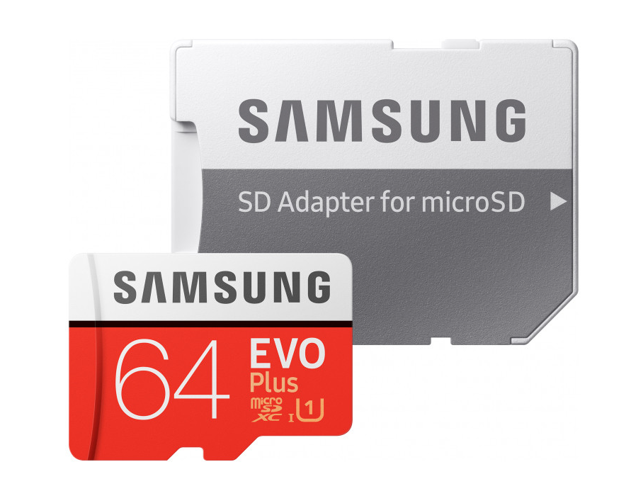 

Карта памяти Samsung EVO Plus microSDXC 64GB UHS-I Class 10 + SD адаптер