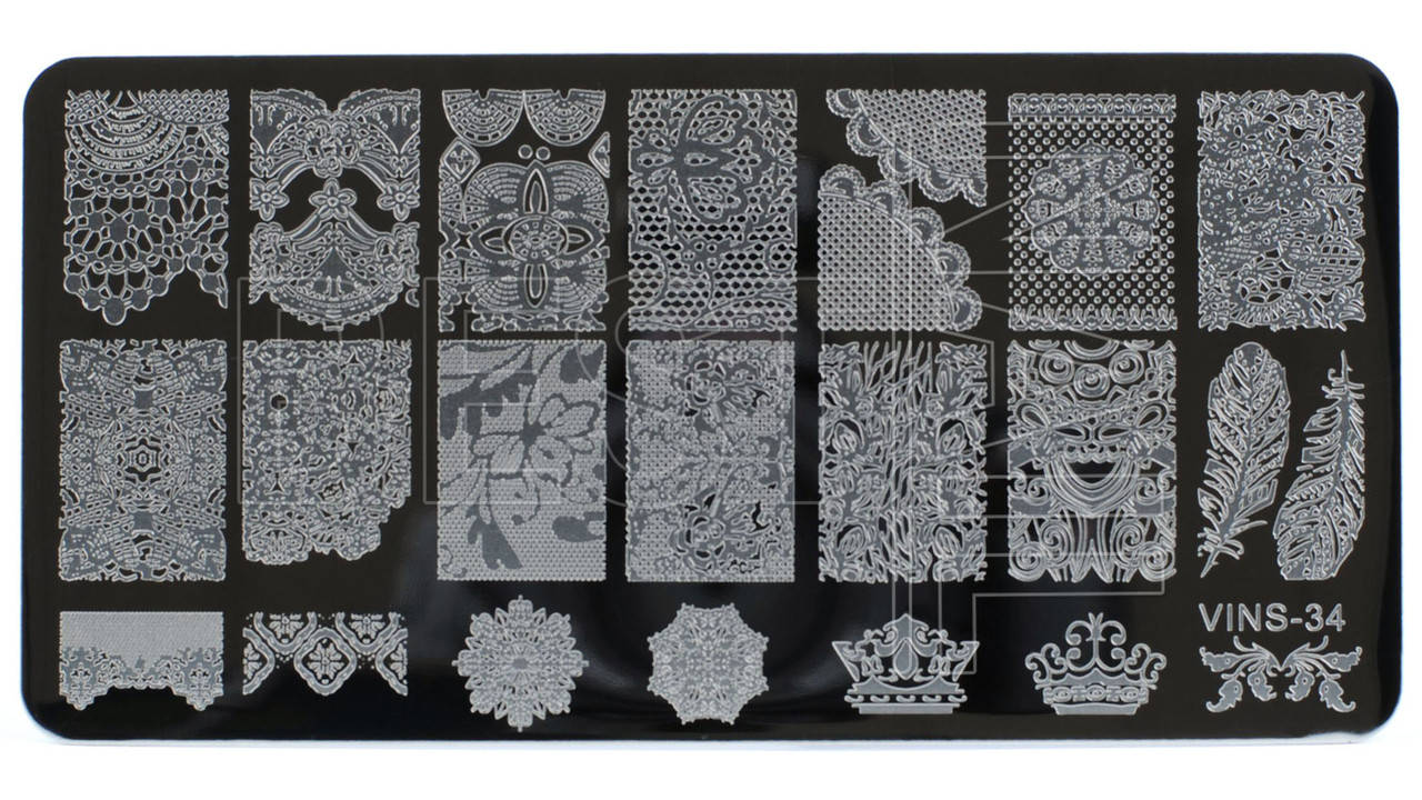 

Пластина для стемпинга VINS-34 (12*6 см)