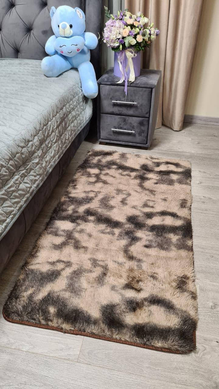 

Декоративный коврик из искусственного меха 150х80 см Коричневый
