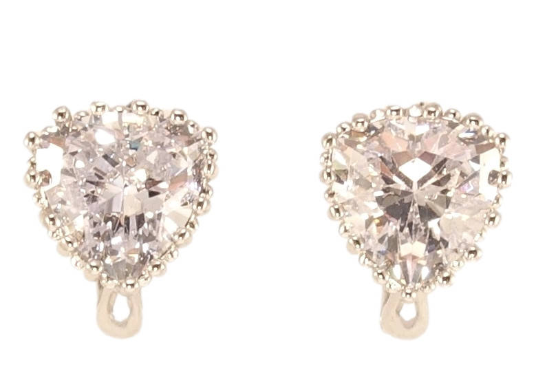 

Серьги Xuping Родий английский замок "Треугольные кристаллы в крапановой оправе"