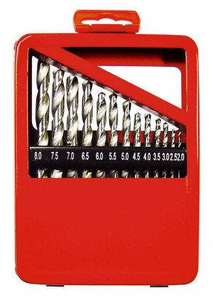 

Набор сверл по металлу, 13 шт., 2 - 8 мм (шаг 0,5 мм), HSS, MTX (723879)