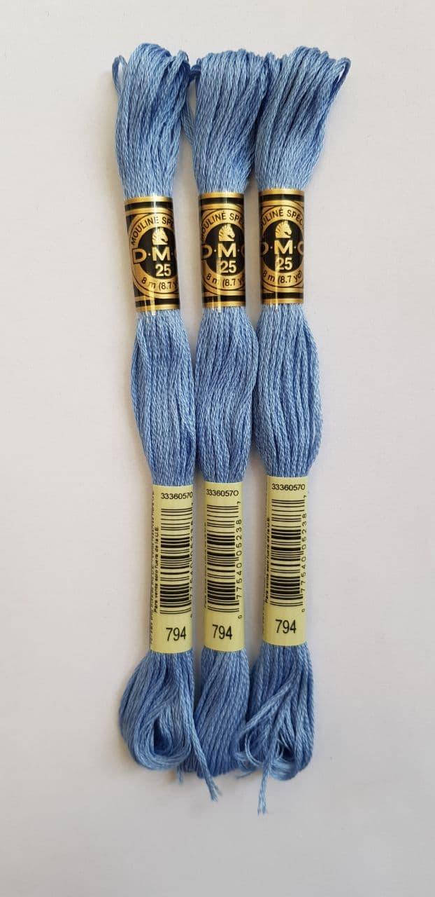 

Мулине ДМС, DMC (номер цвета- 794), Разные цвета