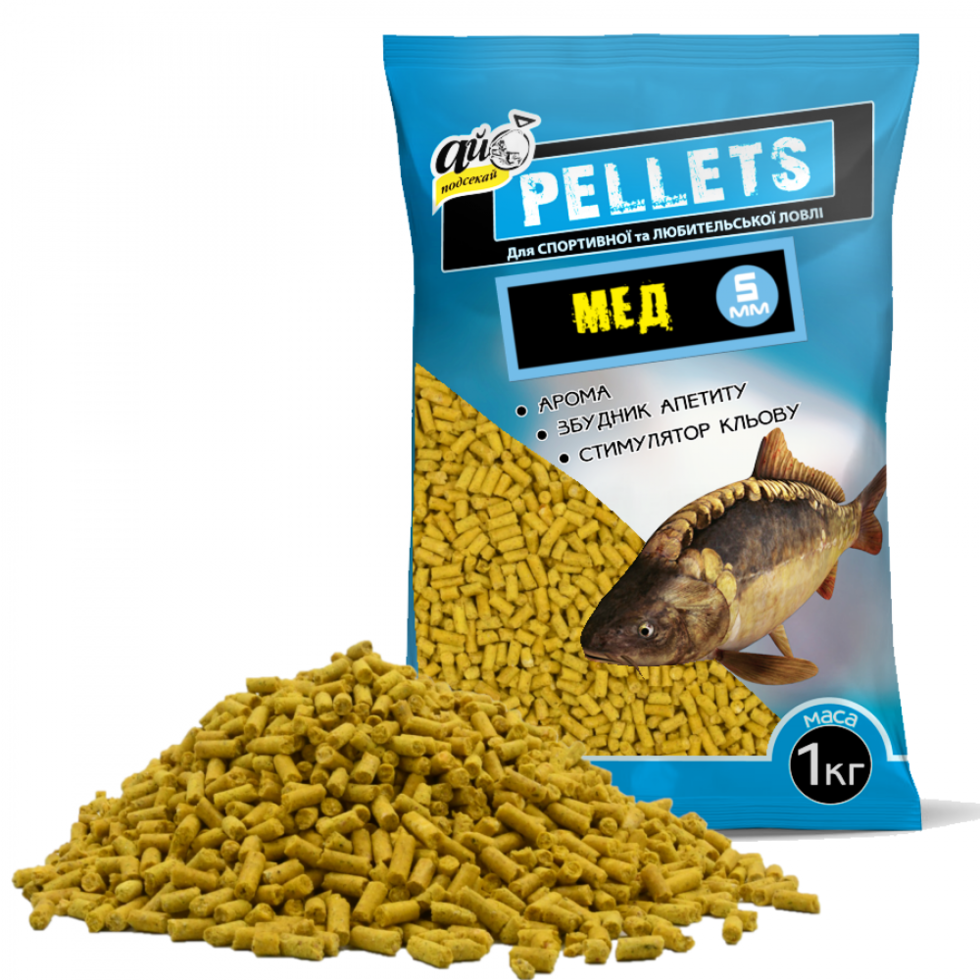 

Прикормка Ай-Подсекай Pellets Мед 1кг