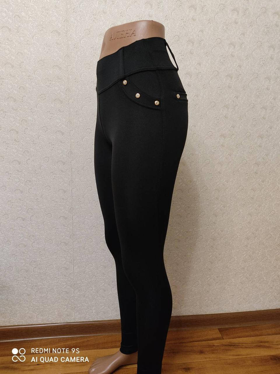 

Лосины полномерные в черном цвете с украшением (5852) размеры xl,2xl,3xl,4xl, Черный