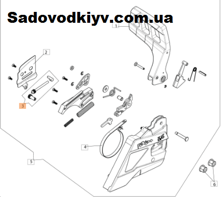 

Комплект натяжителя цепи для бензопилы Oleo-Mac GSH 40 (50310263)