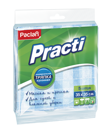 

Paclan Тряпка Practi Medium 5шт, Голубой