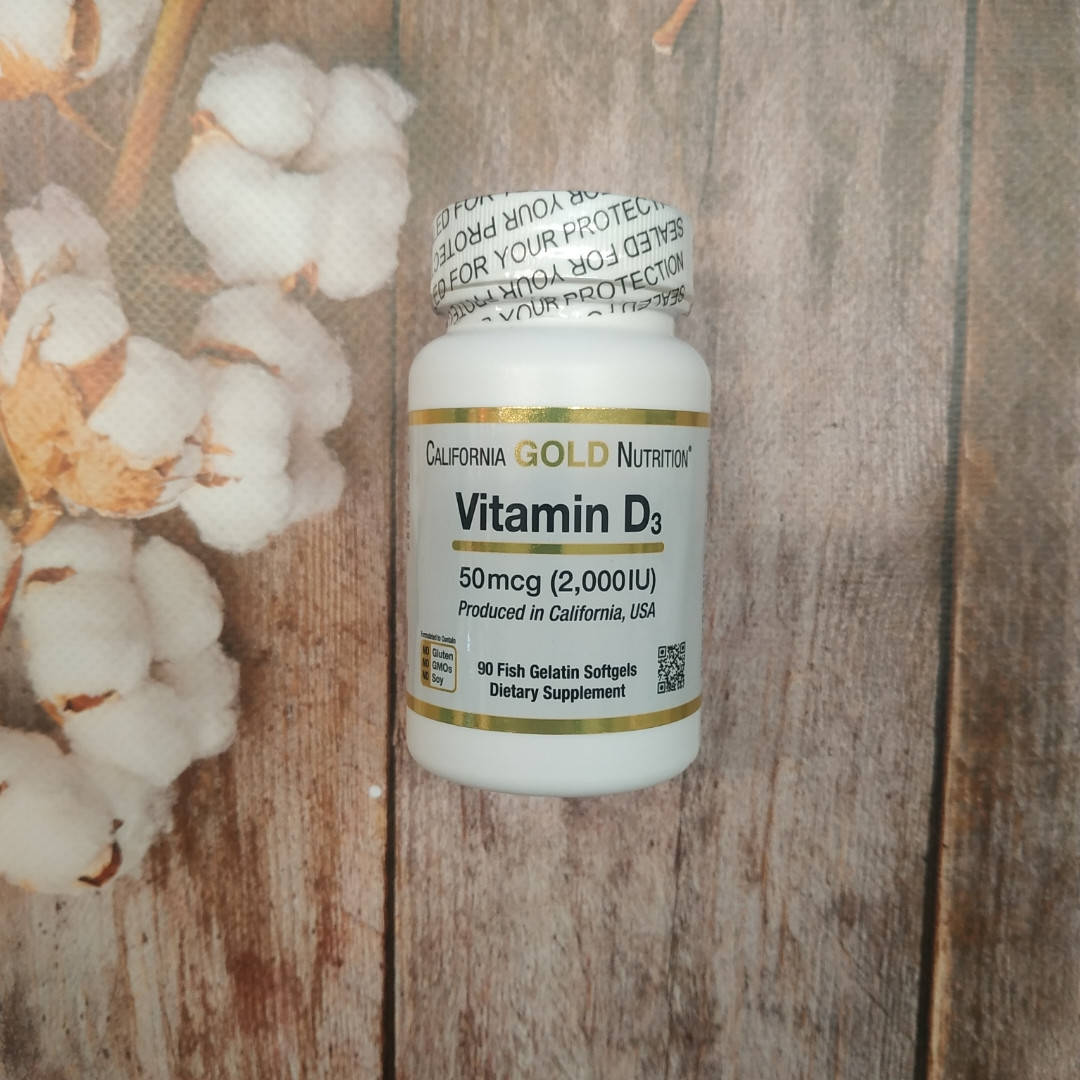 

California Gold Nutrition Vitamin D3 2000IU 90 caps , витамин Д 3