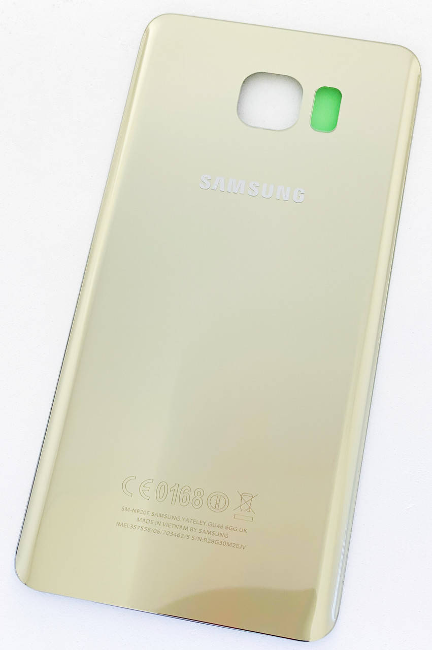 

Задняя крышка для Samsung N920F Galaxy Note 5, золотистая, оригинал, Золотистый