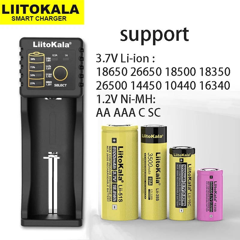 

Зарядное устройство Liitokala Lii-100 Power Bank 18650, 26650 АА ААА повербанк
