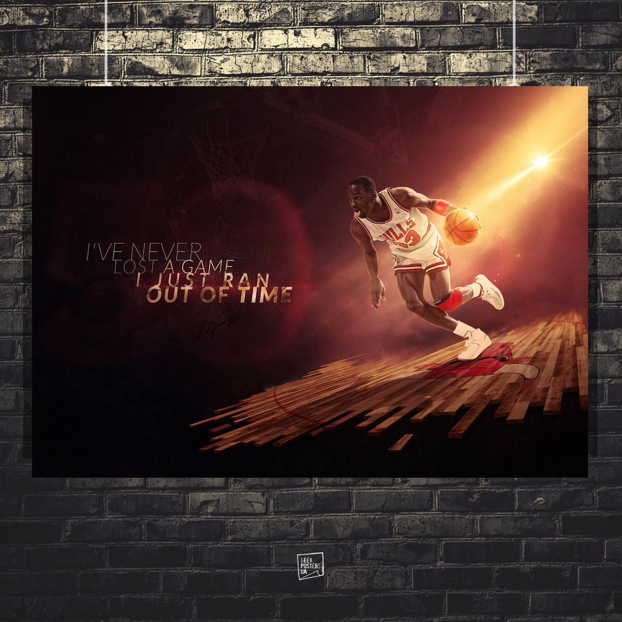 

Постер Майкл Джордан, Michael Jordan. Размер 60x43см (A2). Матовая бумага