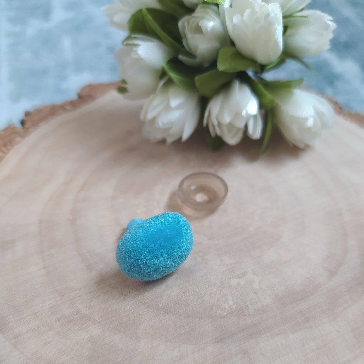 

Носик велюровий овальний блакитний 12х16мм