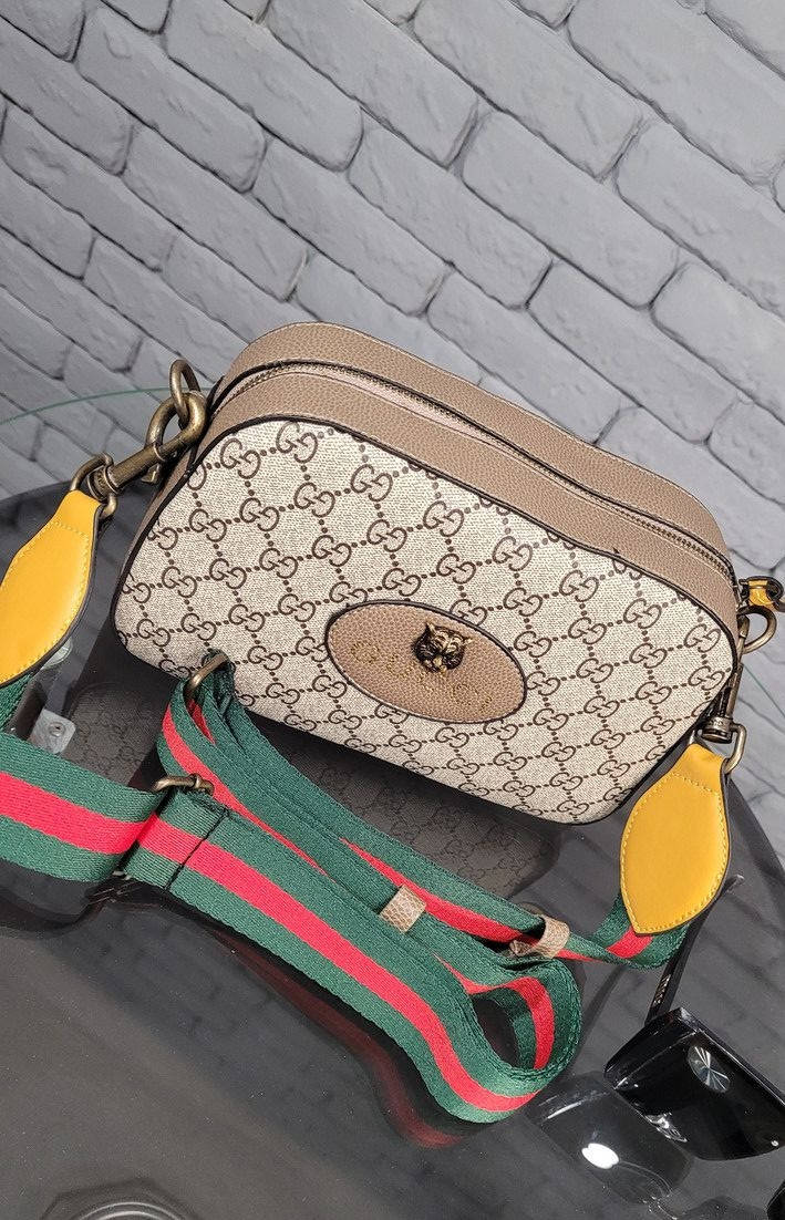 

Женская модная сумка кросс-боди Gucci Гуччи чёрная, Черный