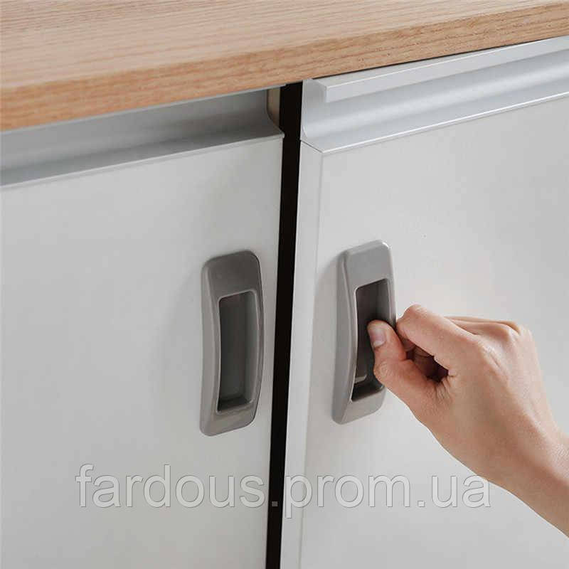 

Набор самоклеющихся пластиковых ручек. 2шт. Серые