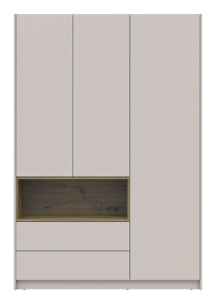 Шафа для одягу з нішею Doros Дейл Кашемір/Дуб Артізан 3 ДСП 150х52х220 (80737726)