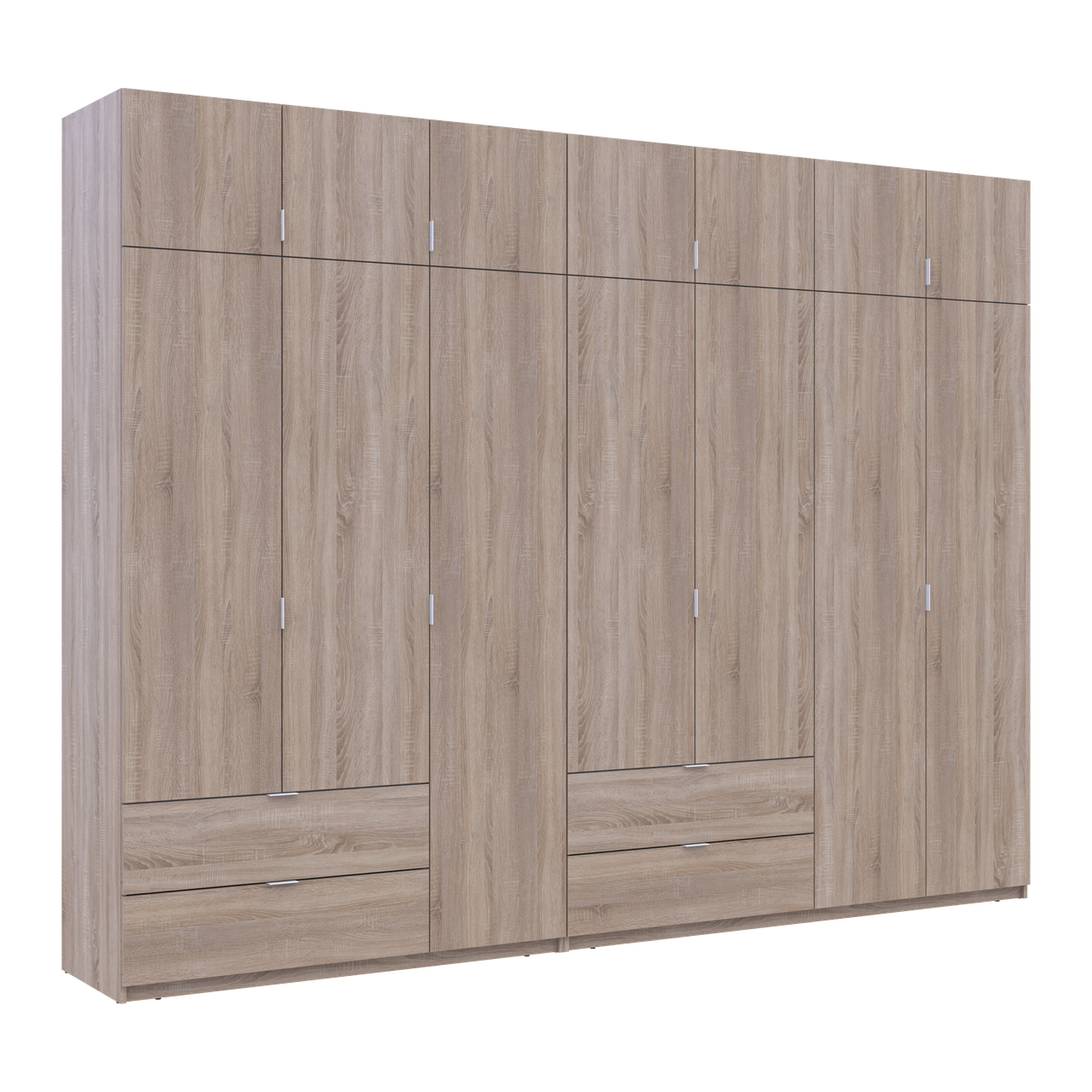 Розпашна Шафа для одягу Doros Лукас Дуб сонома 3+4 ДСП 315х50х240 (42005135) 6