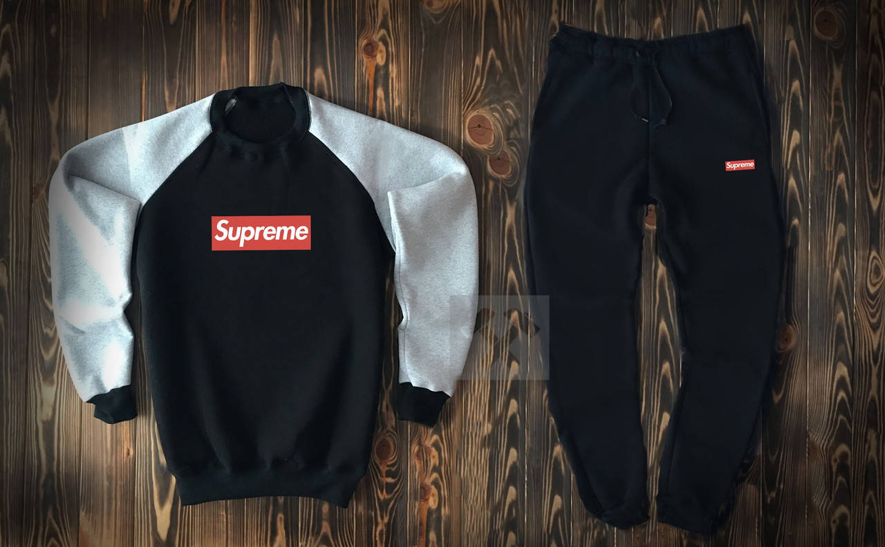 

Спортивный костюм с принтом мужской | Комплект свитшот + штаны ЛЮКС качества, Черный