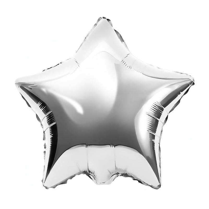 

Фольгированный шар звезда серебро 18" Китай, Серебристый