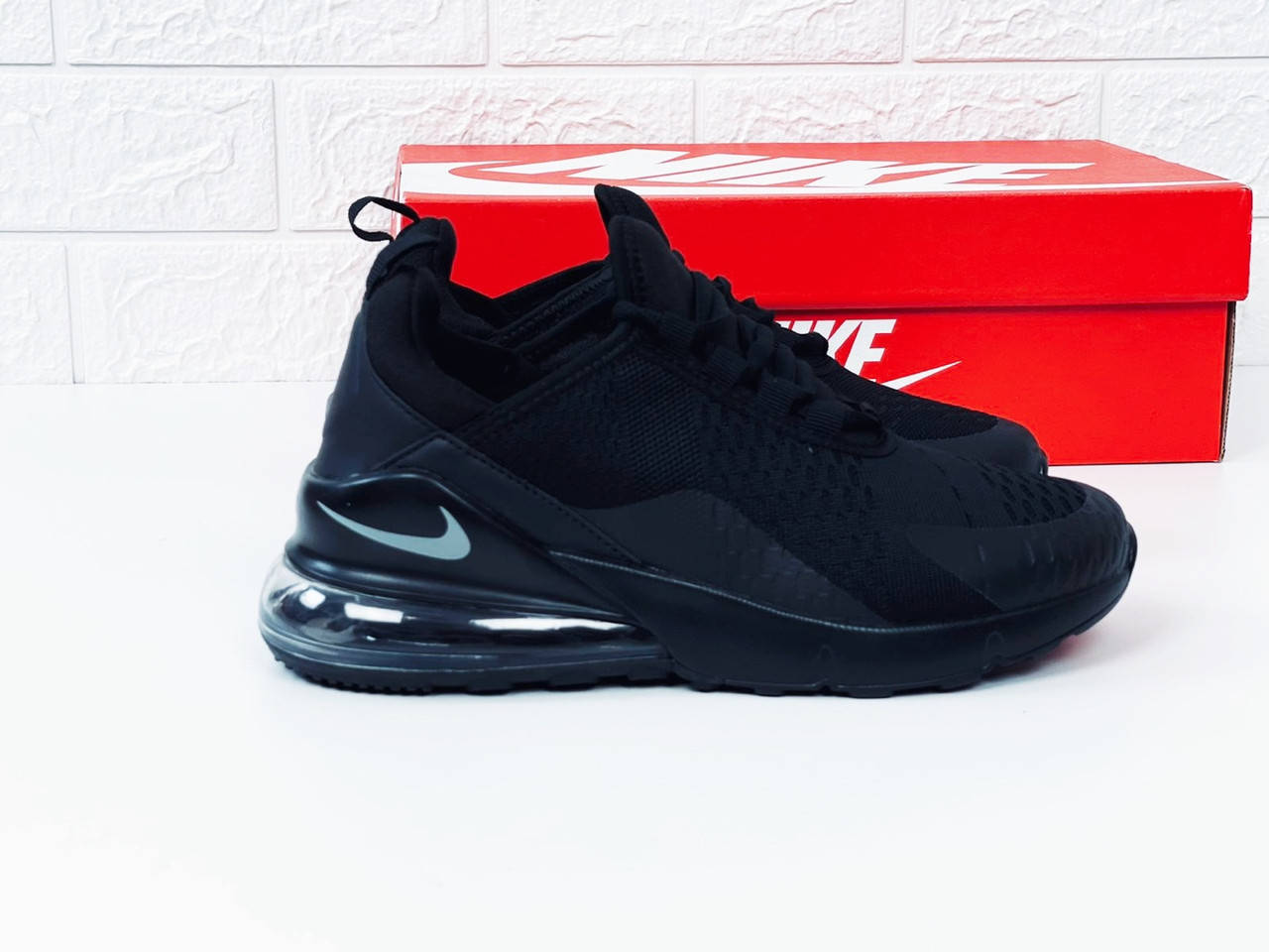 

Кроссовки женские подростковые мужские nike air max 270 кросовки найк 36, Черный