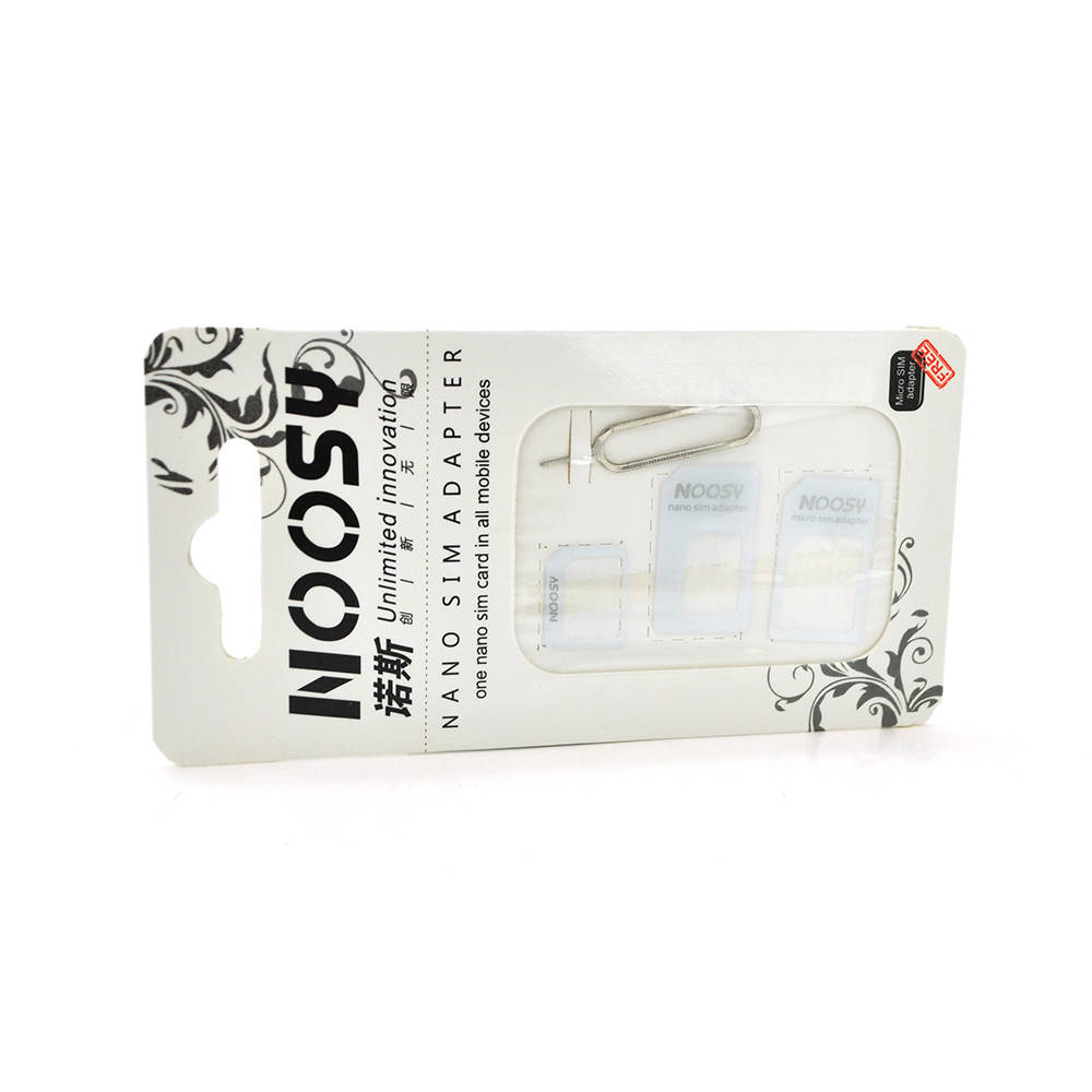 

Перехідник для SIM карт NOOSY 3 в 1, micro-nano, micro-sim, nano-sim, Black