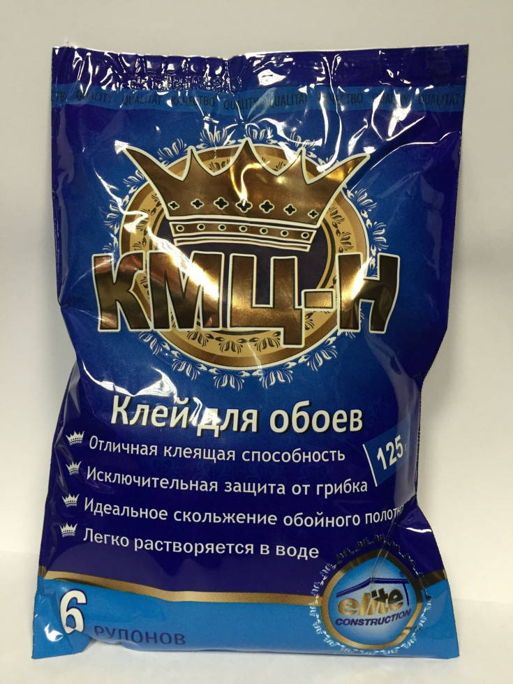 

Клей для обоев «КМЦ - Н» 125 гр п/э 6 рулонов