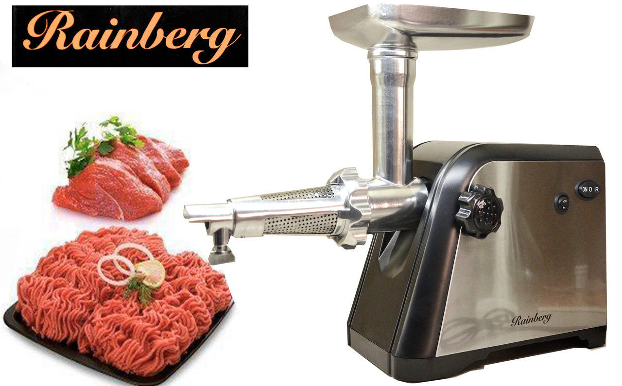 

Мясорубка электрическая Rainberg RB-672 3000W электрическая с реверсом + соковыжималка для томатов
