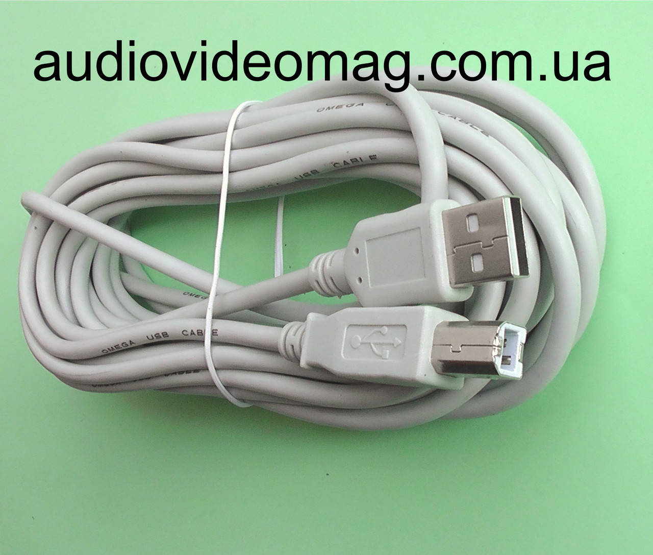 

Кабель для принтера USB 2.0 AM-BM, длина 5 метров, Белый