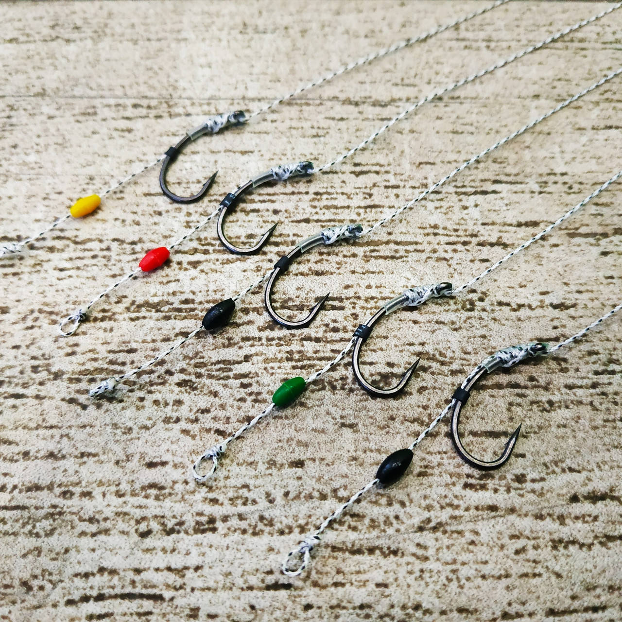 

Карповый поводок со стопором под Бойл , крючки «Kashima Carp Hook» (ТЕФЛОН) № 6 формы Банан , пр-во Япония