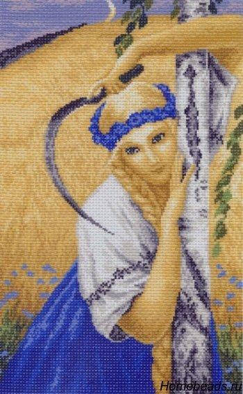 

Вышивка крестом Матренин посад 818 Канва схема цветы Жница