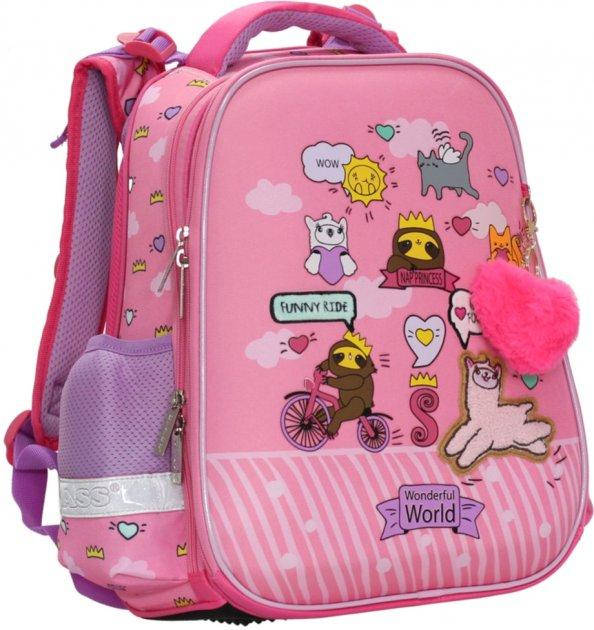 

Рюкзак школьный каркасный CLASS "SchoolCase: Friends" 2109C, Розовый