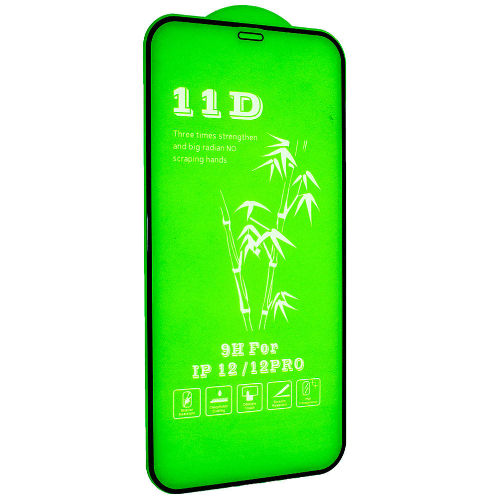 

Cтекло 11D для iPhone 12 , black, premium, Черный