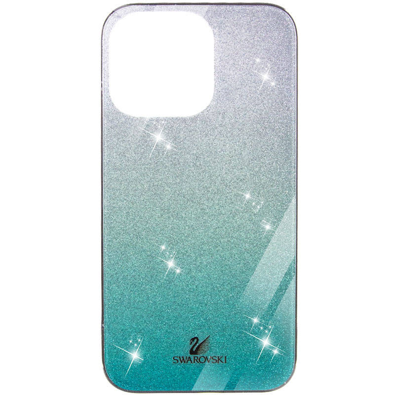 

TPU+Glass чехол Swarovski для Apple iPhone 13 Pro (6.1"), Бирюзовый
