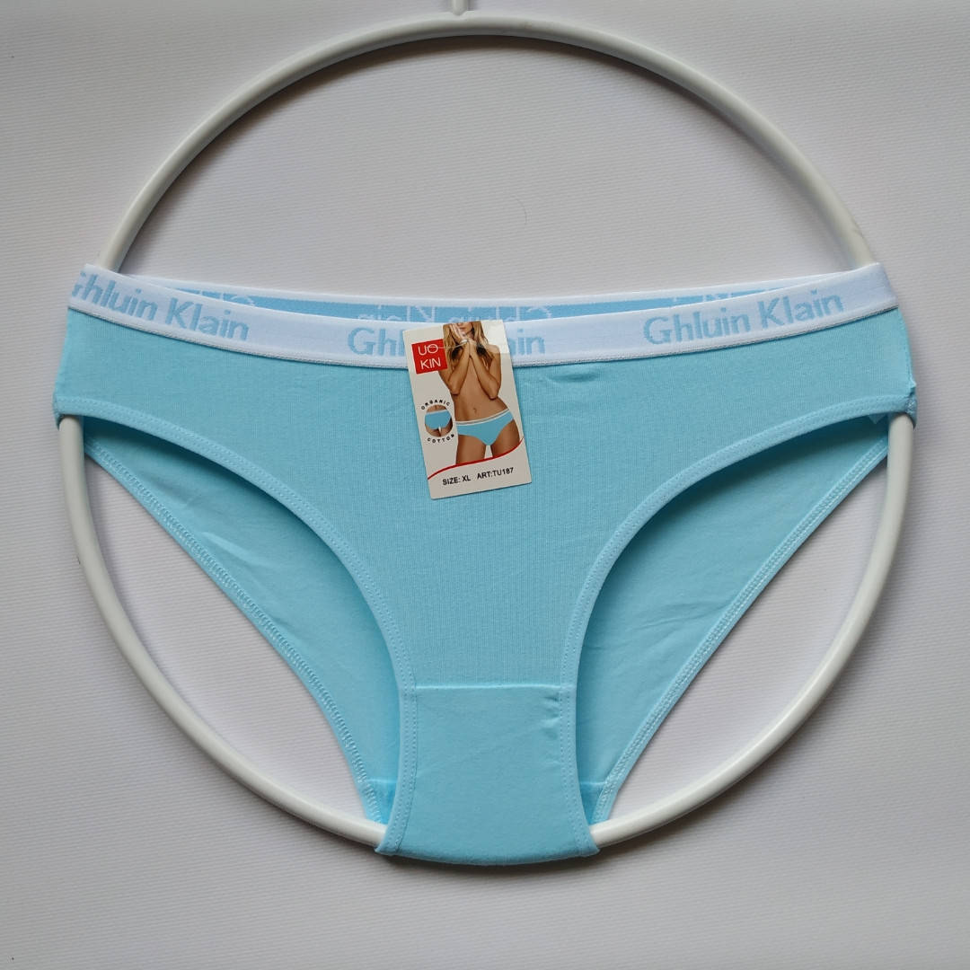 

Трусики женские слипы хлопковые размер 44 GK голубые, Голубой