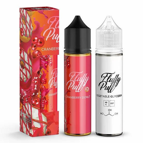 

Набор для самозамеса жидкости Fluffy Puff Cranberry Donut 60 мл. 0 мг/мл