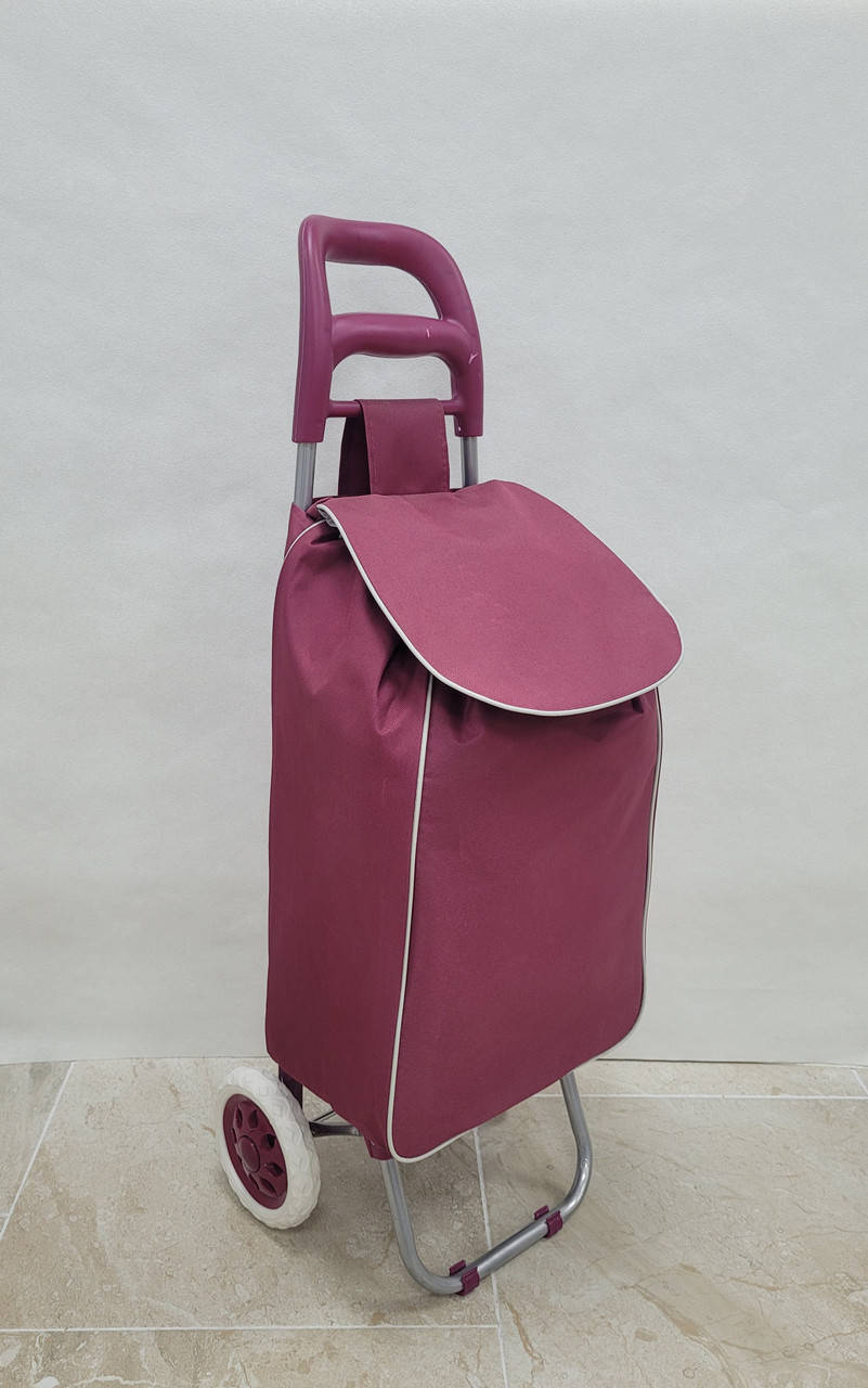 

Хозяйственная сумка на колесиках, кравчучка, сумка на колесах бордовая, Бордовый