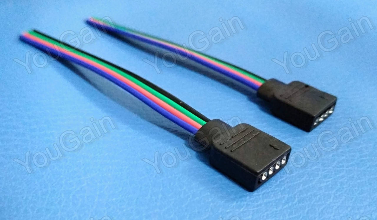 

Коннектор для подключения светодиодных RGB лент (4 pin) 10мм (100мм длина) FEMALE ("МАМА")