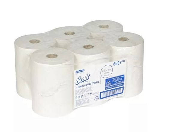 

Бумажные полотенца в рулоне, 1 слой, 190м, Kimberly-Clark 6697, Белый