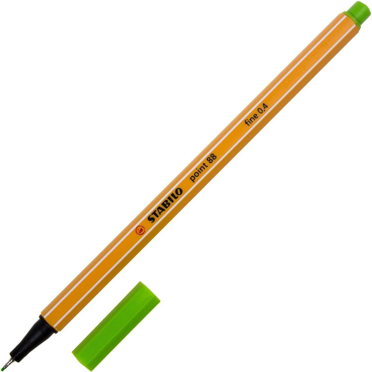 

Файнлайнер "Stabilo 88" 0,4мм apple green/зелене яблуко №33, Зелёный